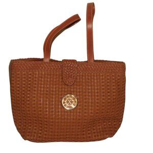 Alexander Woven Leather Handbag Purse Unusual Handles